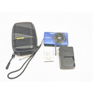 Sony Cyber-shot DSC-W310 12.1MP Digital Camera Blue with Battery Charger Flaw